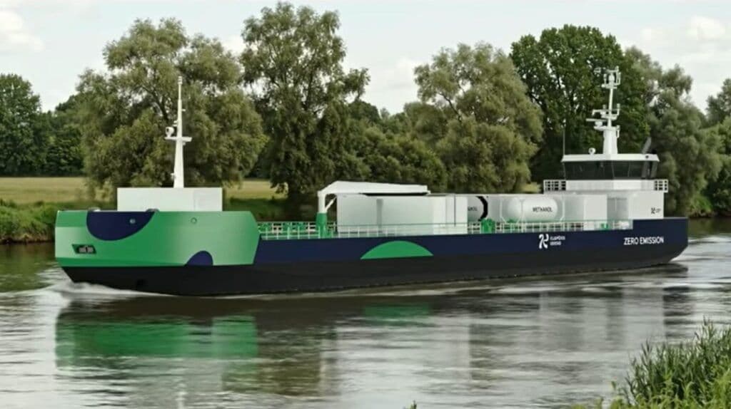 Concept design revealed for Port of Klaipėda’s green methanol bunkering vessel