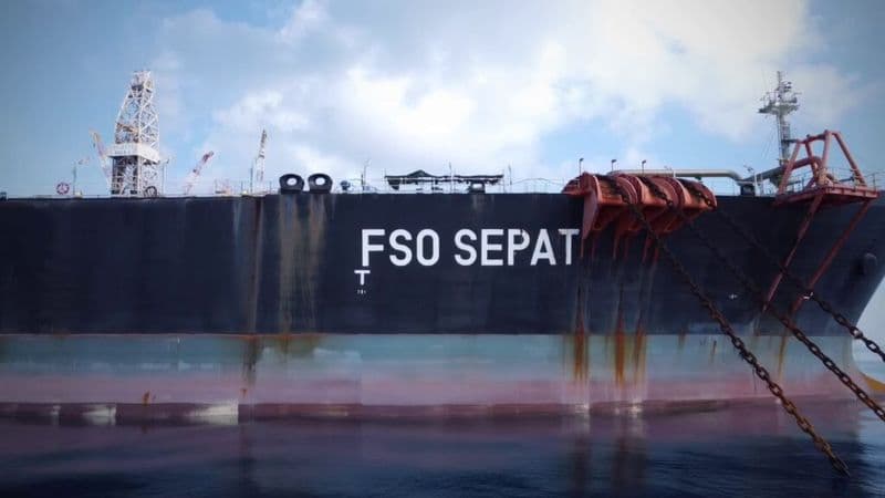 FSO Sepat (Screenshot from video about the Sepat field on YouTube)