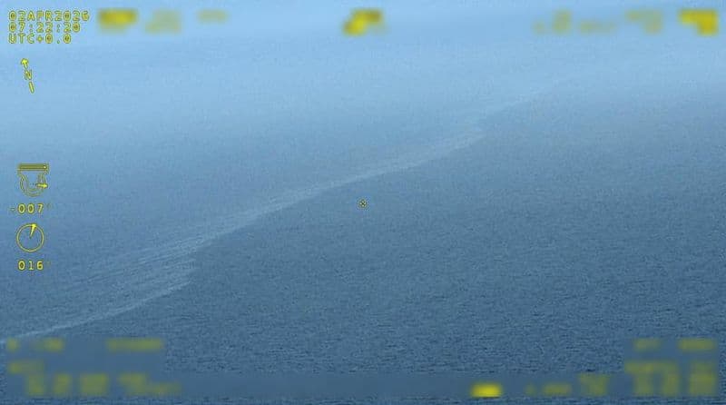 Oil spill east of Gotland; Courtesy of Swedish Coast Guard